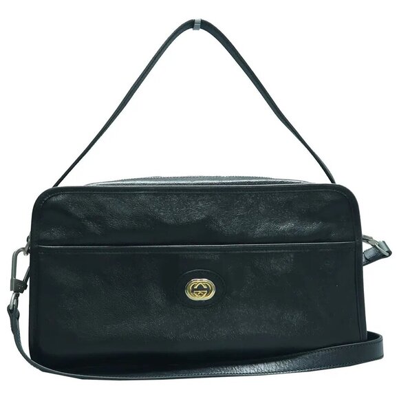 Gucci Handbags - 100% Authentic GUCCI Morpheus Black Leather Satchel 1189-121224